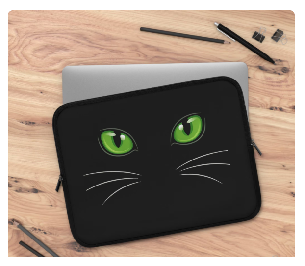 Black Cat Laptop Sleeve